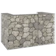  vidaXL horganyzott acél gabionfal szemeteskukákhoz 180 x 100 x 110 cm