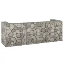   vidaXL horganyzott acél gabionfal szemeteskukákhoz 325 x 100 x 110 cm