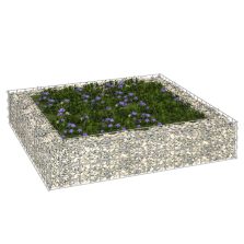   vidaXL horganyzott acél gabion magaságyás 100 x 100 x 20 cm