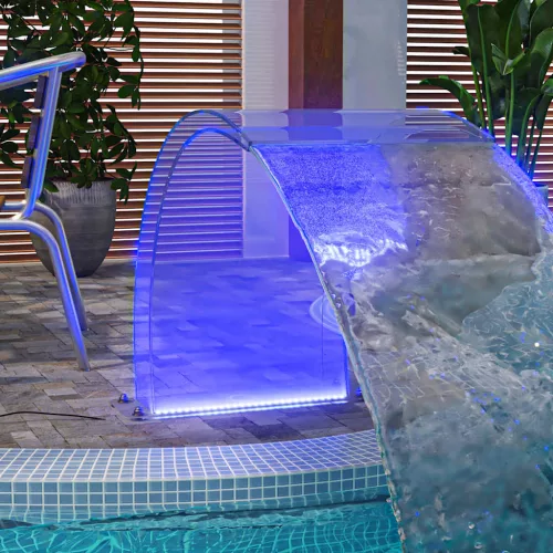 vidaXL akril medenceszökőkút RGB LED-ekkel 50 cm