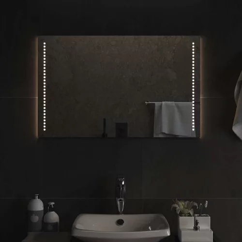 vidaXL LED-es fürdőszobatükör 80 x 50 cm