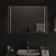 vidaXL LED-es fürdőszobatükör 80x60 cm