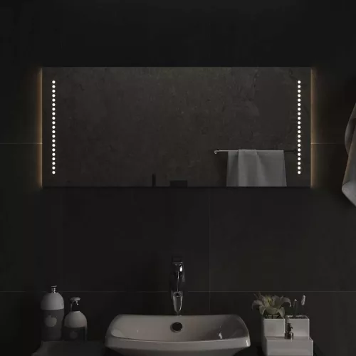 vidaXL LED-es fürdőszobatükör 90x40 cm