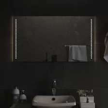 vidaXL LED-es fürdőszobatükör 90x50 cm