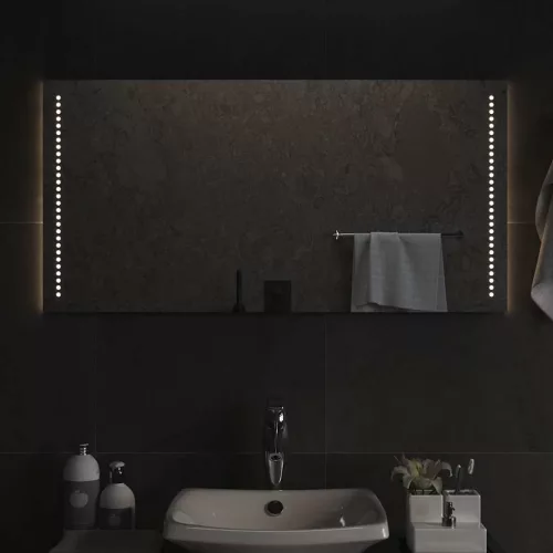 vidaXL LED-es fürdőszobatükör 100x50 cm