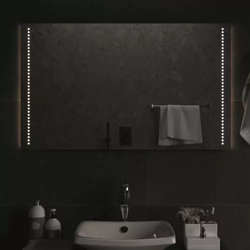 vidaXL LED-es fürdőszobatükör 100x60 cm