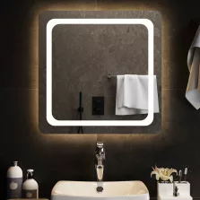 vidaXL LED-es fürdőszobatükör 60x60 cm