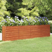   vidaXL rozsda színű corten acél kerti magaságyás 320 x 40 x 77 cm