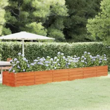   vidaXL rozsda színű corten acél kerti magaságyás 480 x 80 x 45 cm