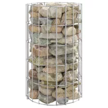   vidaXL kör alakú horganyzott acél gabion oszlop Ø30 x 50 cm