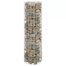   vidaXL kör alakú horganyzott acél gabion oszlop Ø30 x 100 cm