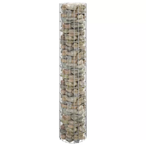 vidaXL kör alakú horganyzott acél gabion oszlop Ø30 x 150 cm