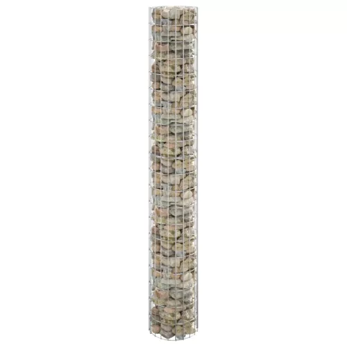 vidaXL kör alakú horganyzott acél gabion oszlop Ø30 x 200 cm