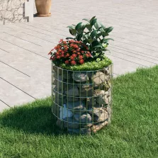   vidaXL kör alakú horganyzott acél gabion oszlop Ø50 x 50 cm