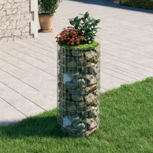   vidaXL kör alakú horganyzott acél gabion oszlop Ø50 x 100 cm