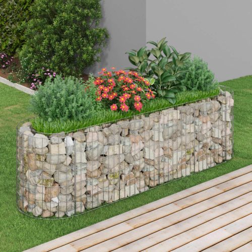 vidaXL horganyzott vas gabion magaságyás 190 x 50 x 50 cm