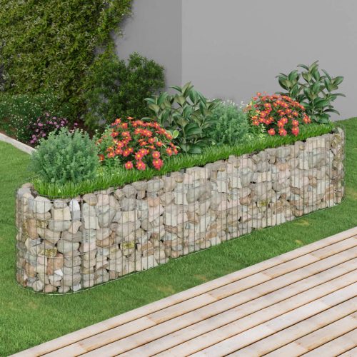 vidaXL horganyzott vas gabion magaságyás 260 x 50 x 50 cm