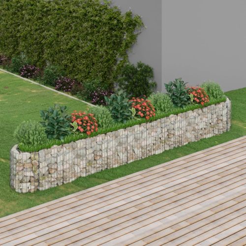 vidaXL horganyzott vas gabion magaságyás 400 x 50 x 50 cm