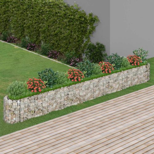 vidaXL horganyzott vas gabion magaságyás 470 x 50 x 50 cm