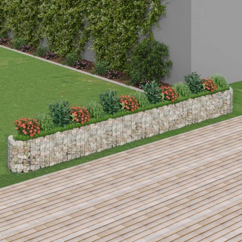 vidaXL horganyzott vas gabion magaságyás 540 x 50 x 50 cm