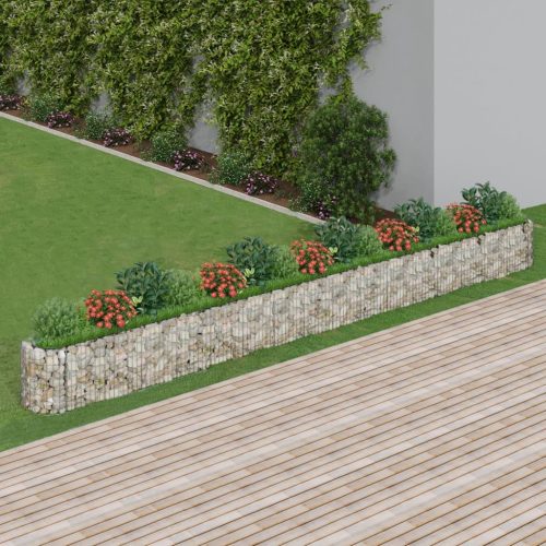 vidaXL horganyzott vas gabion magaságyás 610 x 50 x 50 cm