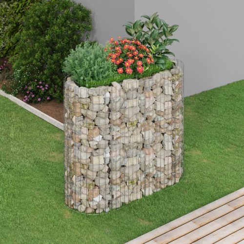 vidaXL horganyzott vas gabion magaságyás 120x50x100 cm