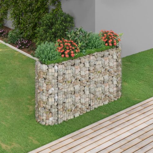 vidaXL horganyzott vas gabion magaságyás 190x50x100 cm