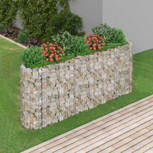 vidaXL horganyzott vas gabion magaságyás 260x50x100 cm