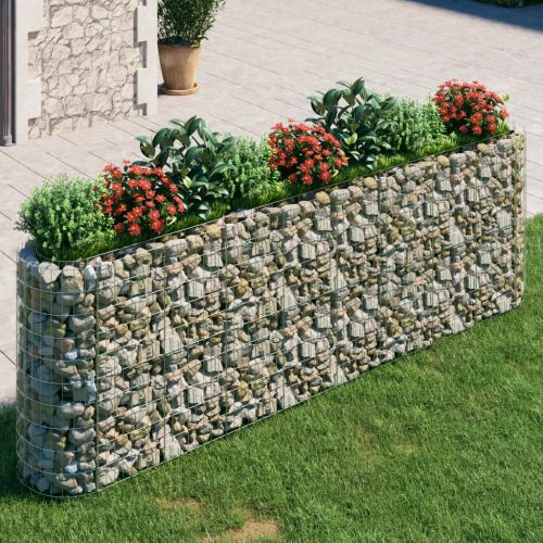 vidaXL horganyzott vas gabion magaságyás 330x50x100 cm