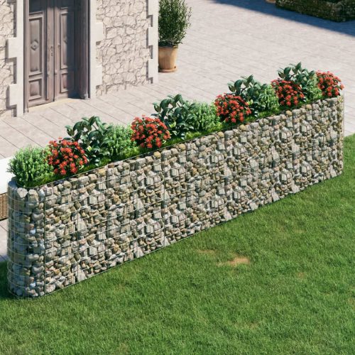 vidaXL horganyzott vas gabion magaságyás 470x50x100 cm