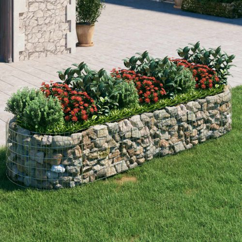 vidaXL horganyzott vas gabion magaságyás 300x100x50 cm