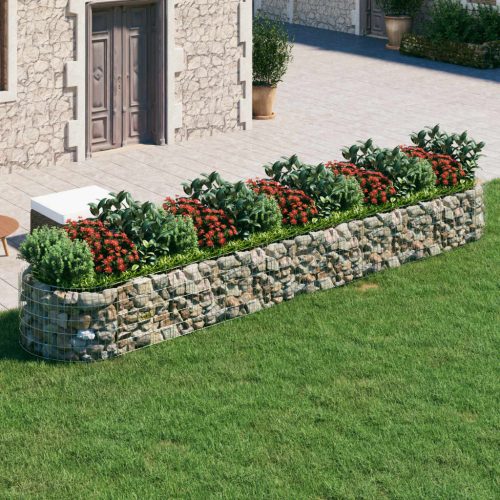 vidaXL horganyzott vas gabion magaságyás 500x100x50 cm