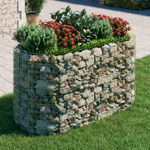 vidaXL horganyzott vas gabion magaságyás 200x100x100 cm