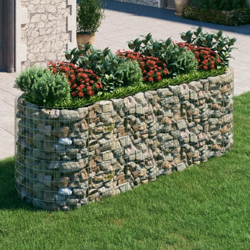 vidaXL horganyzott vas gabion magaságyás 300x100x100 cm