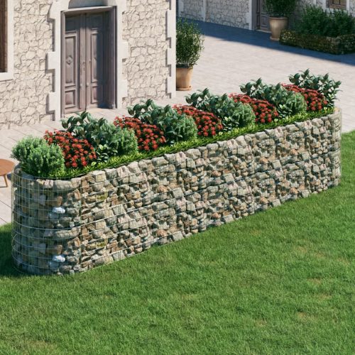 vidaXL horganyzott vas gabion magaságyás 500x100x100 cm