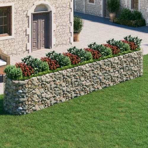 vidaXL horganyzott vas gabion magaságyás 600x100x100 cm