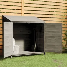  vidaXL antracitszürke tömör fenyőfa kerti fészer 102 x 52 x 112 cm