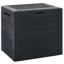   vidaXL antracitszürke polipropilén kerti tárolóláda 58,5 x 46 x 55 cm