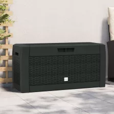   vidaXL antracitszürke polipropilén kerti tárolóláda 119 x 48 x 60 cm
