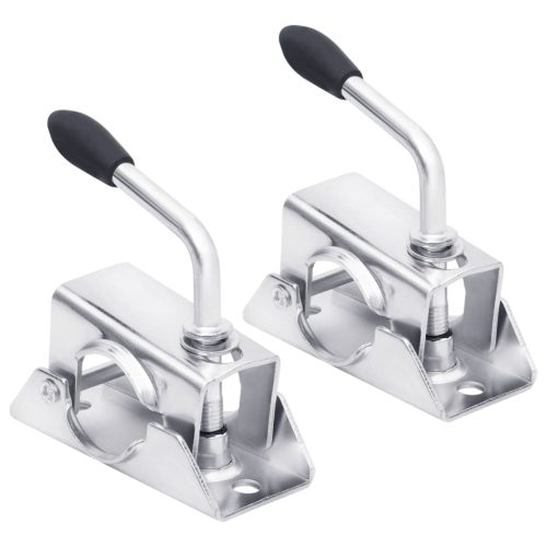 vidaXL 2 db horganyzott acél bilincs utánfutó kerékhez 13,5x6,5x14 cm