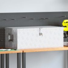   vidaXL ezüstszínű alumínium tárolóláda 80 x 39 x 30 cm