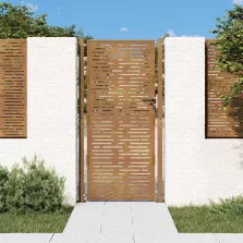   vidaXL négyszögmintás corten acél kerti kapu 105 x 180 cm