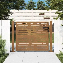   vidaXL rozsdaszínű famintás corten acél kerti kapu 105 x 105 cm