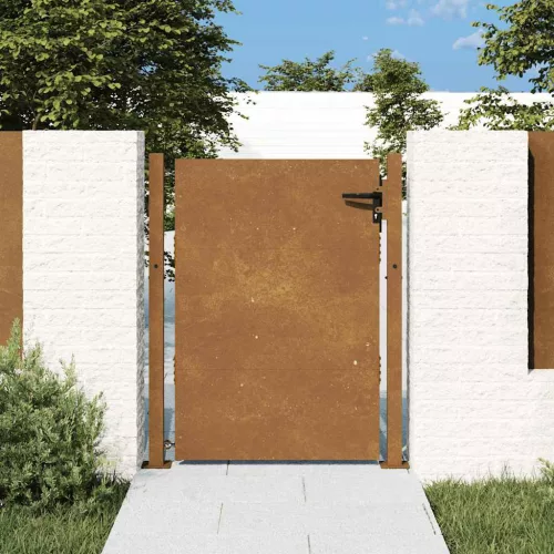 vidaXL Corten acél kerti kapu 100x125 cm