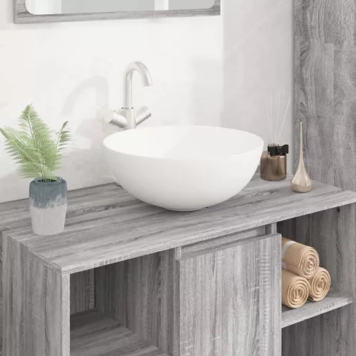 vidaXL fehér kerek kerámia mosdókagyló 36x15 cm