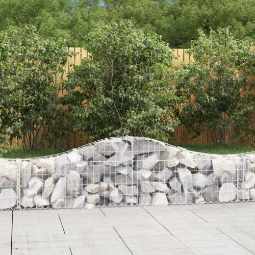 vidaXL íves horganyzott vas gabion kosár 200x30x40/60 cm