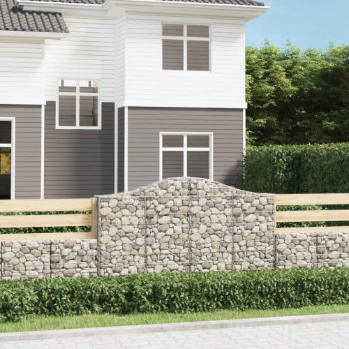 vidaXL íves horganyzott vas gabion kosár 200x30x120/140 cm