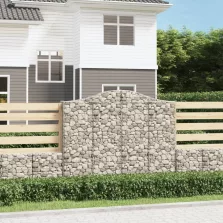 vidaXL íves horganyzott vas gabion kosár 200x30x160/180 cm