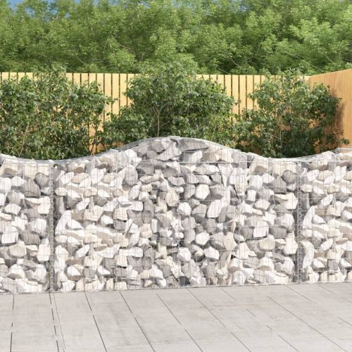 vidaXL íves horganyzott vas gabion kosár 200x50x100/120 cm