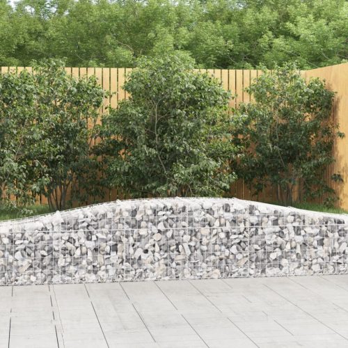 vidaXL íves horganyzott vas gabion kosár 400x50x40/60 cm